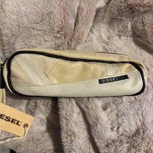 Diesel BNWT 2000s leather pencil case/makeup pouch